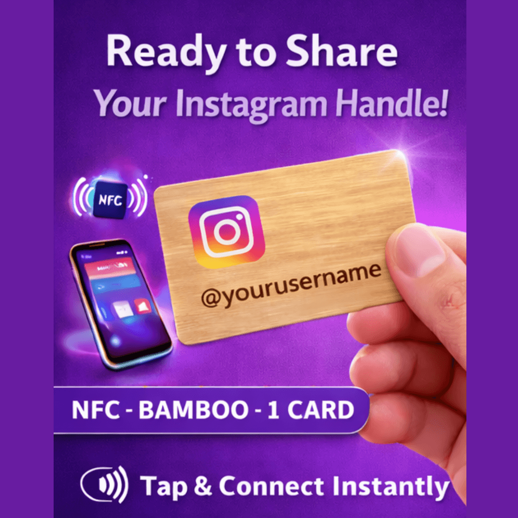 NFC Social Media Card | Bamboo