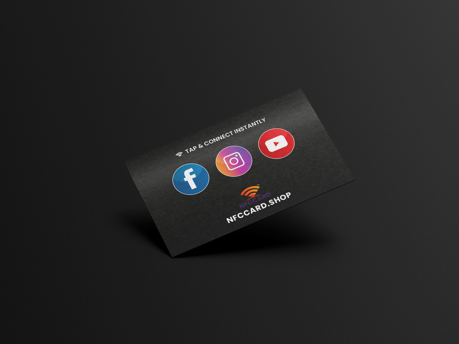NFC Social Media Card | Black Metal