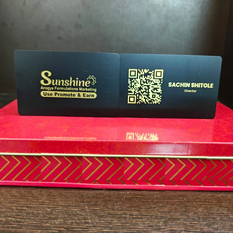 Black Card Fancy Text Golden Print
