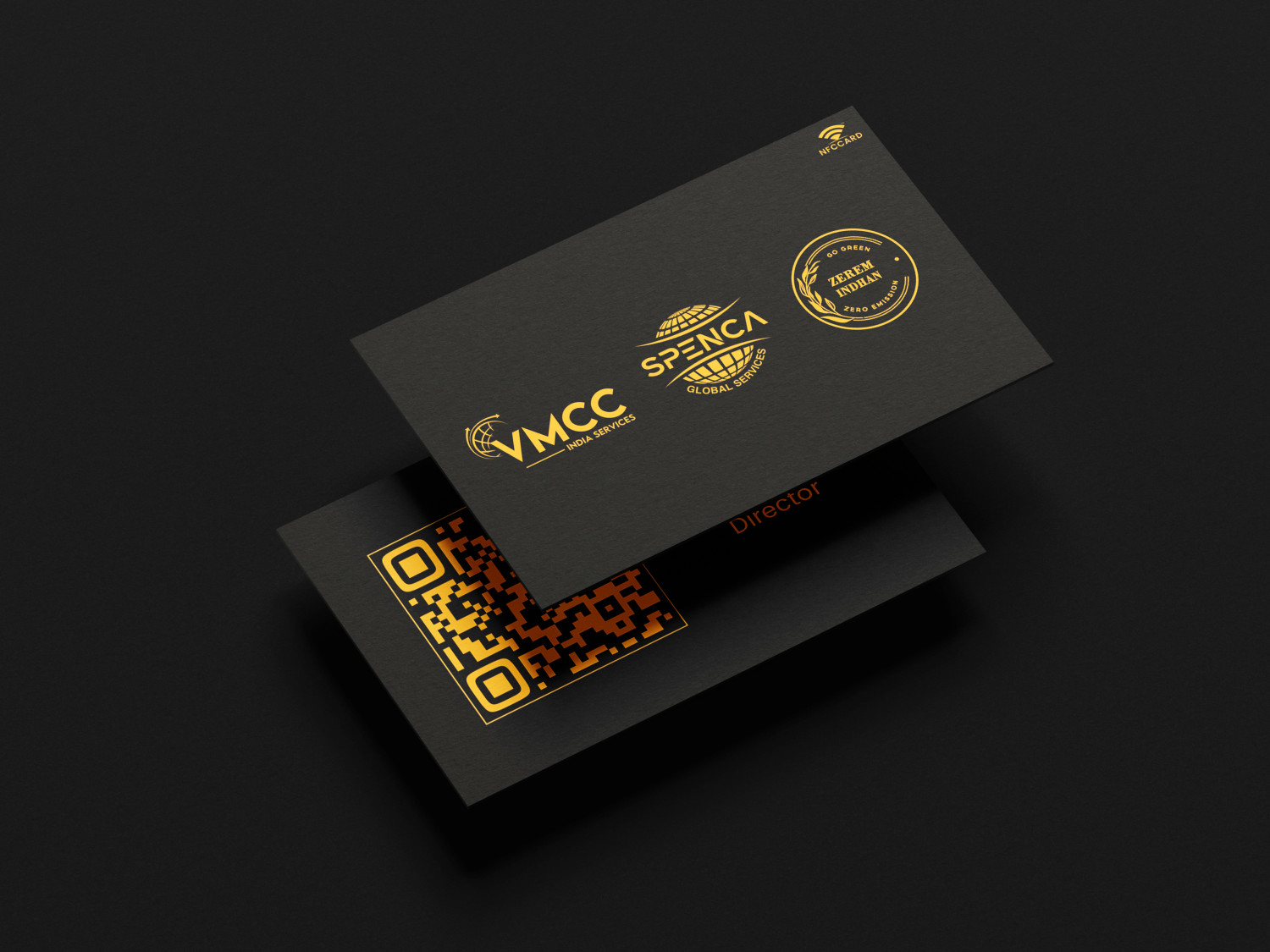 NFC Black Metal Card - with Golden Print