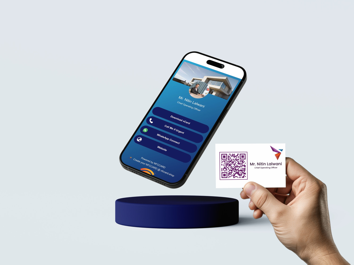 NFC Officer's Card with Micro Web Page