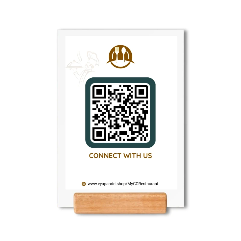 NFC Menu Cards – PVC Material with Wooden Stand