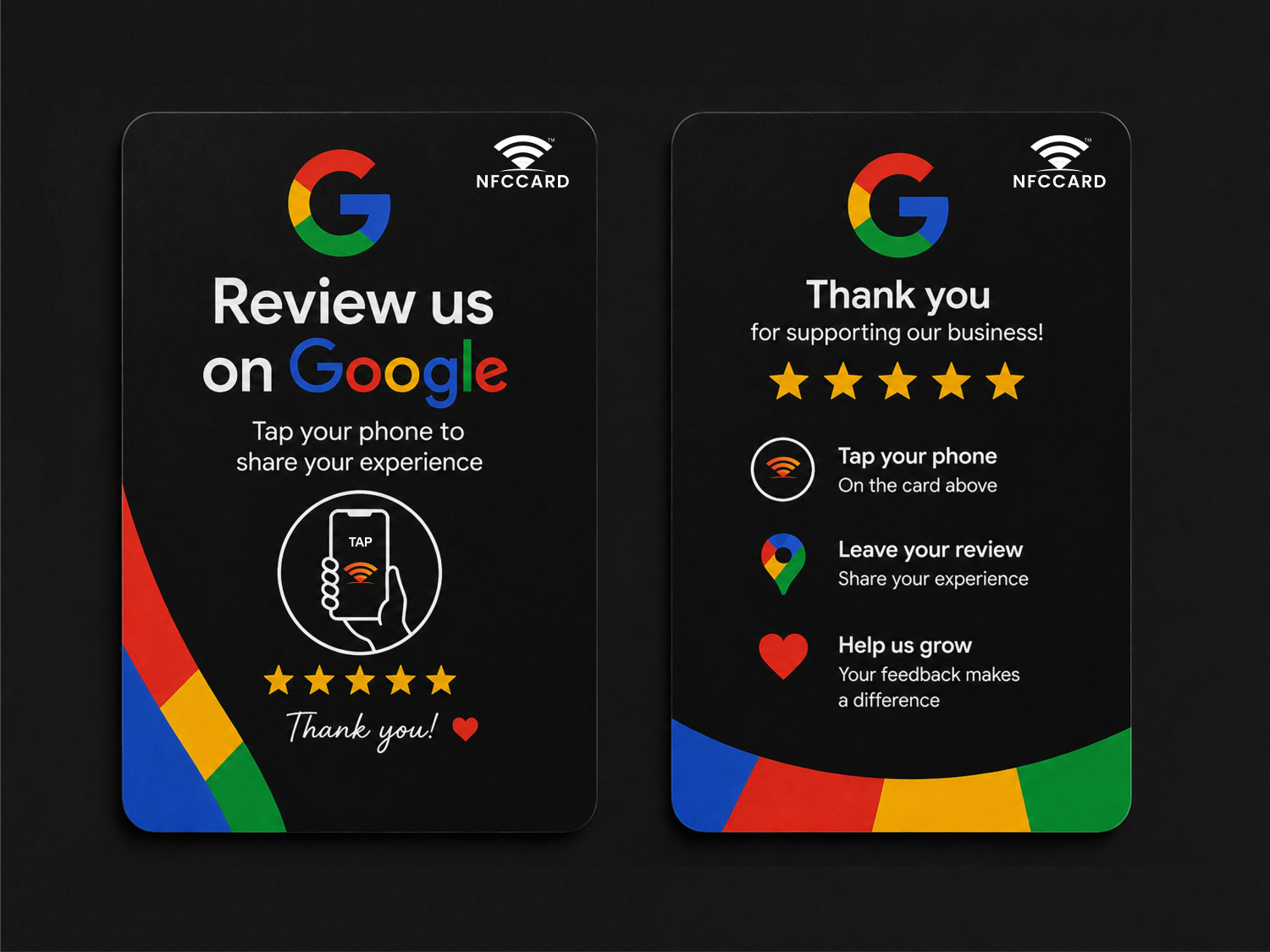 Google Review - Black PVC NFC