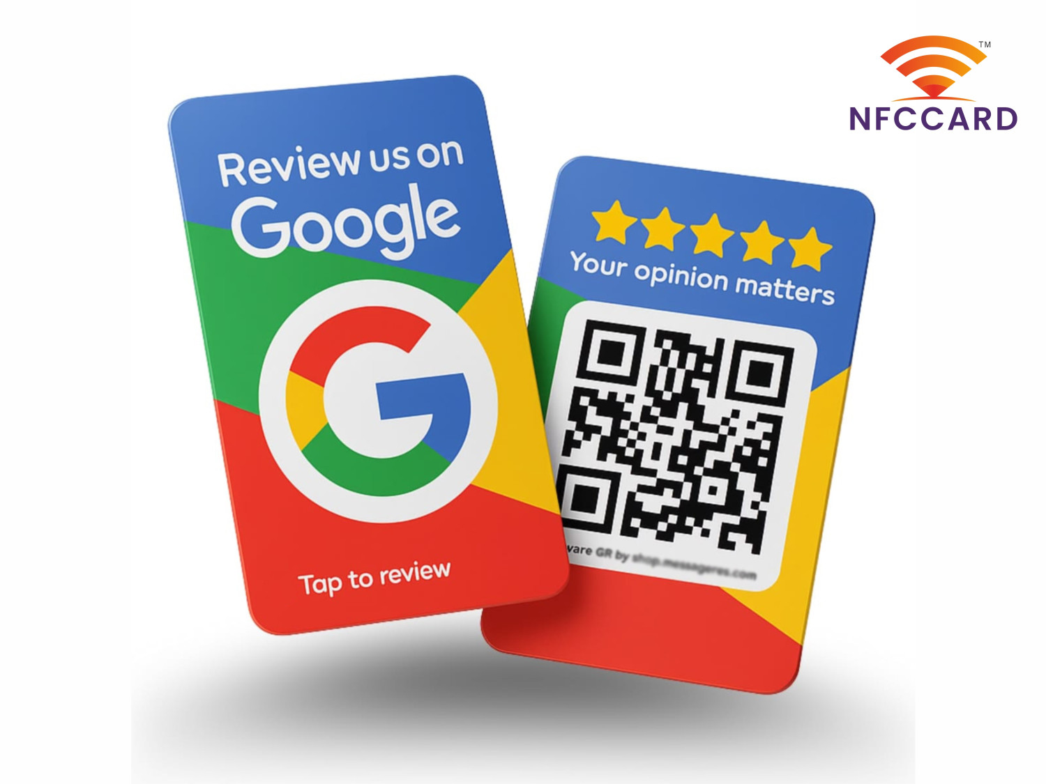 Google Review - White PVC NFC - Pack of 2